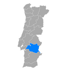 Map Evora In Portugal