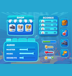 Underwater Game Shop And Scores Set