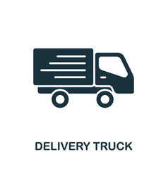 Delivery Truck Icon Monochrome Simple Food