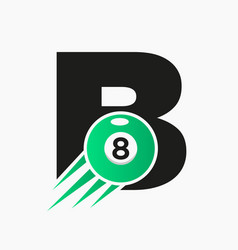 Letter B Billiards Or Pool Logo Design For