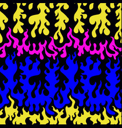 Abstract Colorful Flame Seamless Pattern