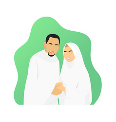 Couple Of Muslim Husband And Wife Holding Hands