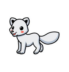 Cute Little Arctic Fox Cartoon