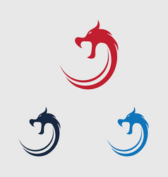 Dragon Icon Design Logo Template