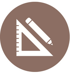 Pencil And Set Square Icon Image