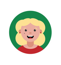 Smiling Blonde Girl Avatar Portrait Icon