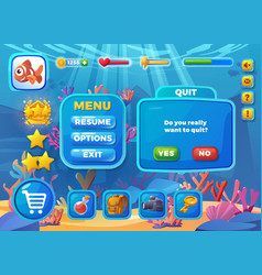 Underwater Game Pause Menu