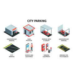 City Parking Icons Collection