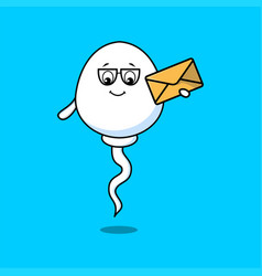 Cute Cartoon Sperm Holding Envelope