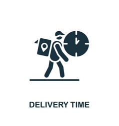 Delivery Time Icon Monochrome Simple Food