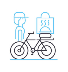 Food Delivery Line Icon Outline Symbol