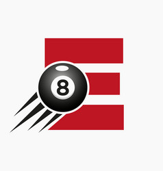 Letter E Billiards Or Pool Logo Design