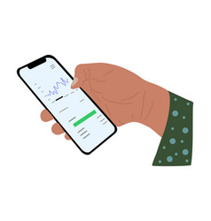 Hand Holding Mobile Phone With Online Banking App