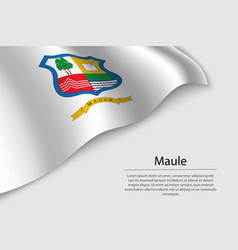 Wave Flag Of Maule Is A Region Of Chile