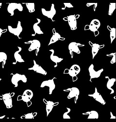 Black And White Farm Animal Pattern Design