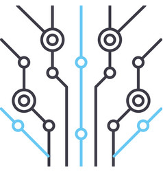 Decision Tree Line Icon Outline Symbol