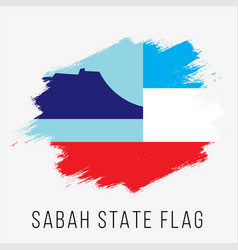 Malaysia State Sabah Flag Design Template