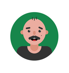 Adult Man With Mustache Avatar Portrait Icon