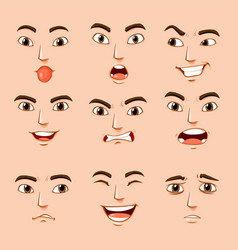 Young woman with different facial expression Vector Image