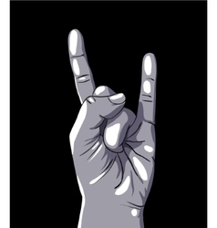 Hand in rock n roll sign Royalty Free Vector Image