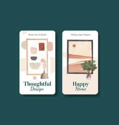 Instagram Template With Nordic Antique Home