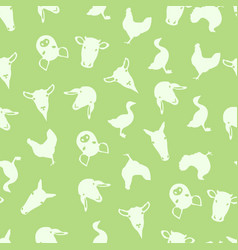 Light Green Farm Animal Pattern Design