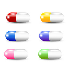 Set Of Color Medical Pills