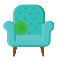 Single Green Sofa On A White Background