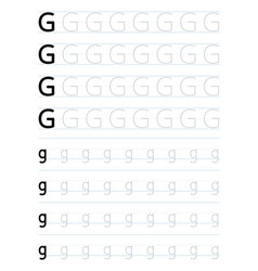 Tracing Letter G Worksheet For Preschool