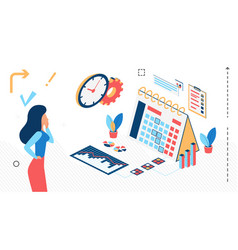 Calendar planning timesheet schedule program Vector Image