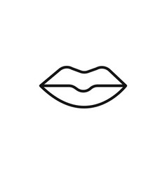 Lips Icon Logo Sign Outline