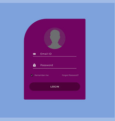 Login Form Design Color From Unique Style