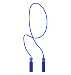 Blue Jumping Rope On A White Background