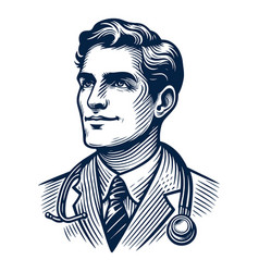 Confident Doctor With Stethoscope Portrait