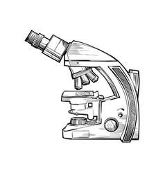 Doodle Style Scientist Microscope In Format