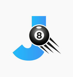 Letter J Billiards Or Pool Logo Design