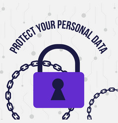 Protect Your Personal Data Lock Password