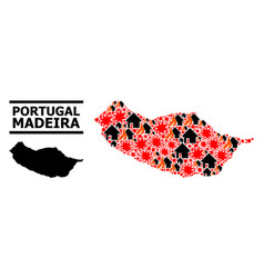 War Pattern Map Of Madeira Island