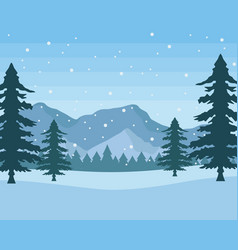 Winter Snowscape Forest Scene