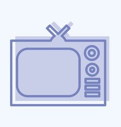 Icon Tv - Two Tone Stylesimple Editable Stroke