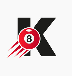 Letter K Billiards Or Pool Logo Design