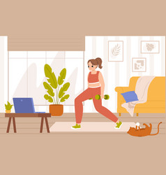 Online Workout At Home Gym In Living Room