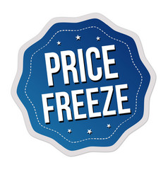 Price Freeze Label Or Sticker