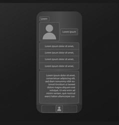 Profile Social Media Mobile Phone Mockup Grey