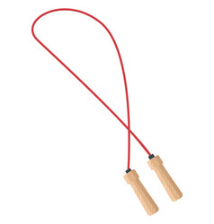 Red Jumping Rope On A White Background