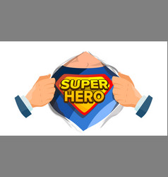 Super Hero Sign Superhero Open Shirt