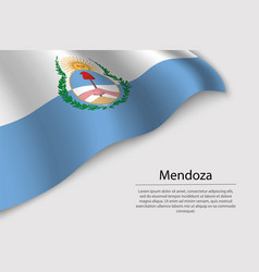 Wave Flag Of Mendoza Is A State Of Argentina