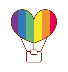 Balloon Heart Air Hot Gay Flag Line And Fill Style