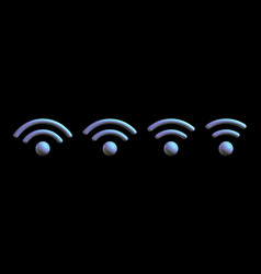 3d Wifi Icon Set Symbol Of Internet Wireless