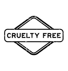 Grunge Black Cruelty Free Word Rubber Seal Stamp